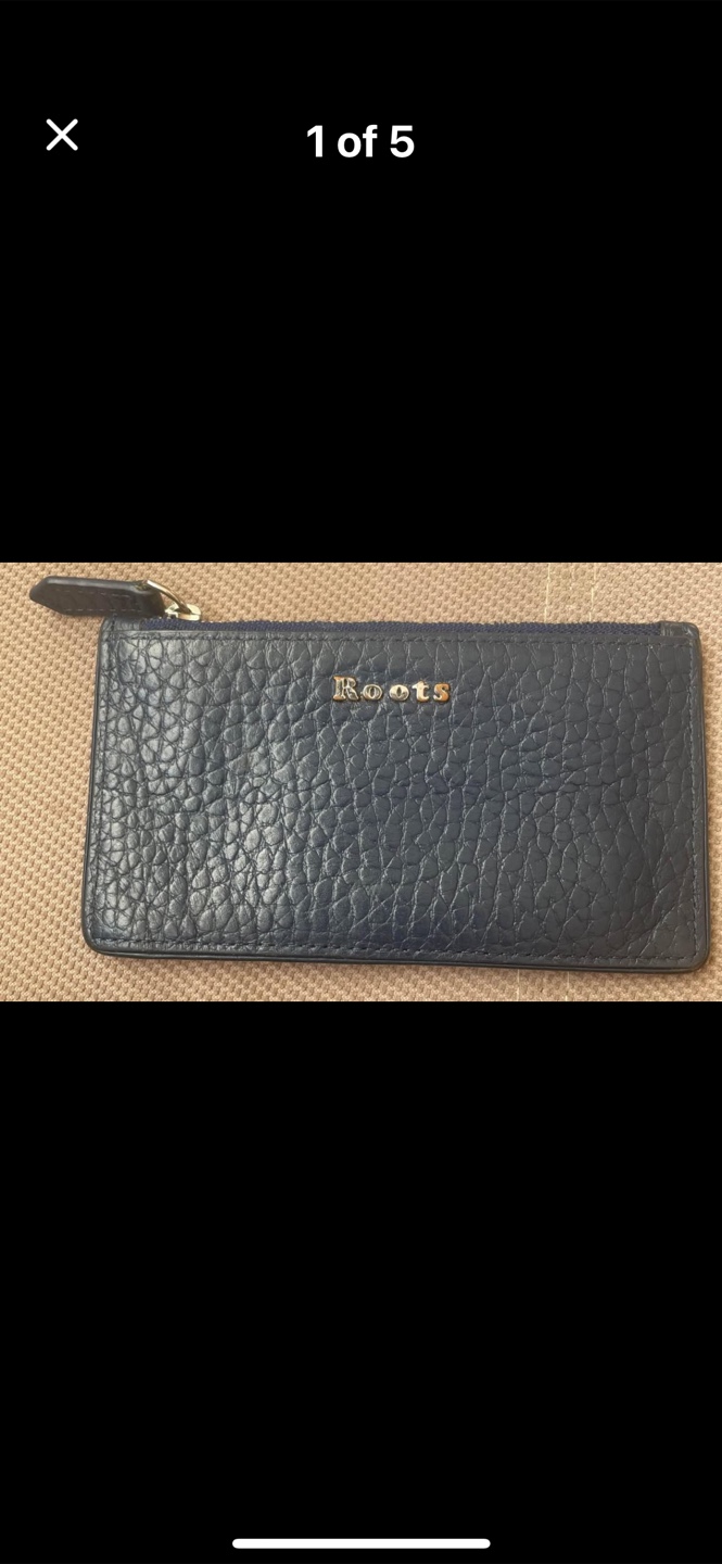 Roots Blue Leather Cardholder Wallet - photo 4