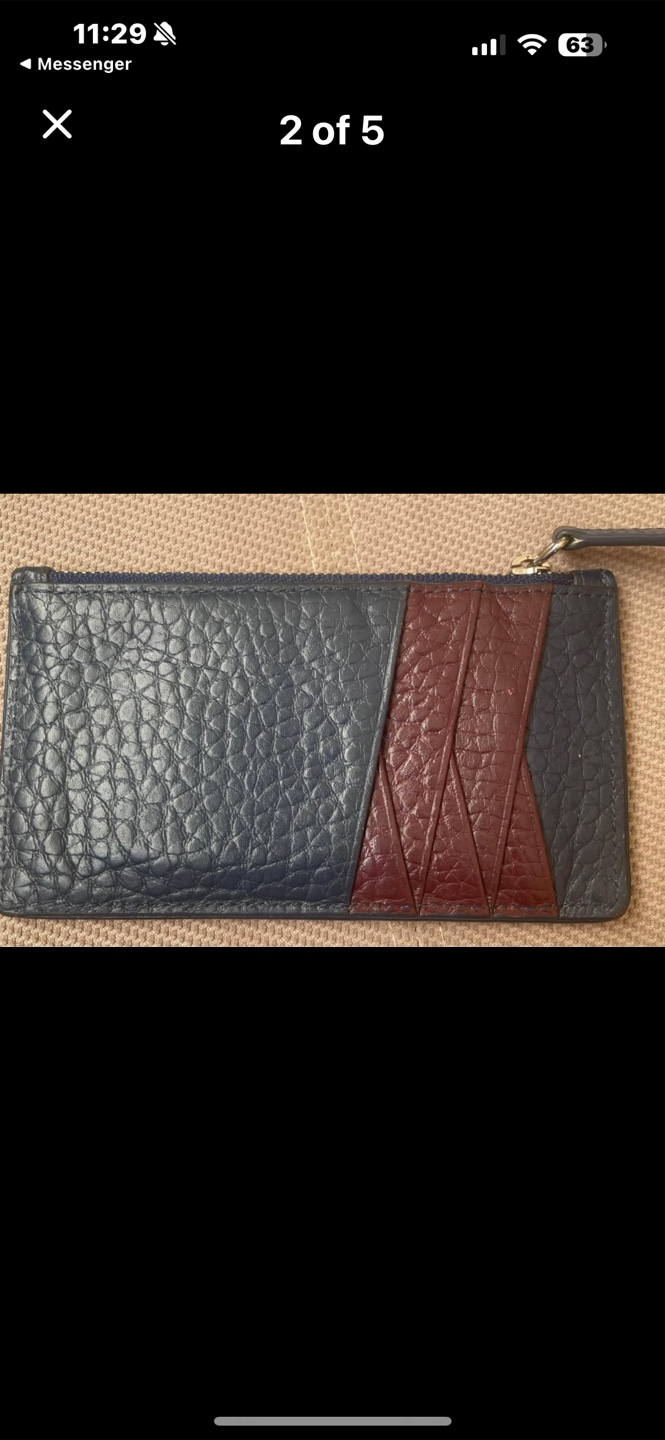 Roots Blue Leather Cardholder Wallet - photo 3