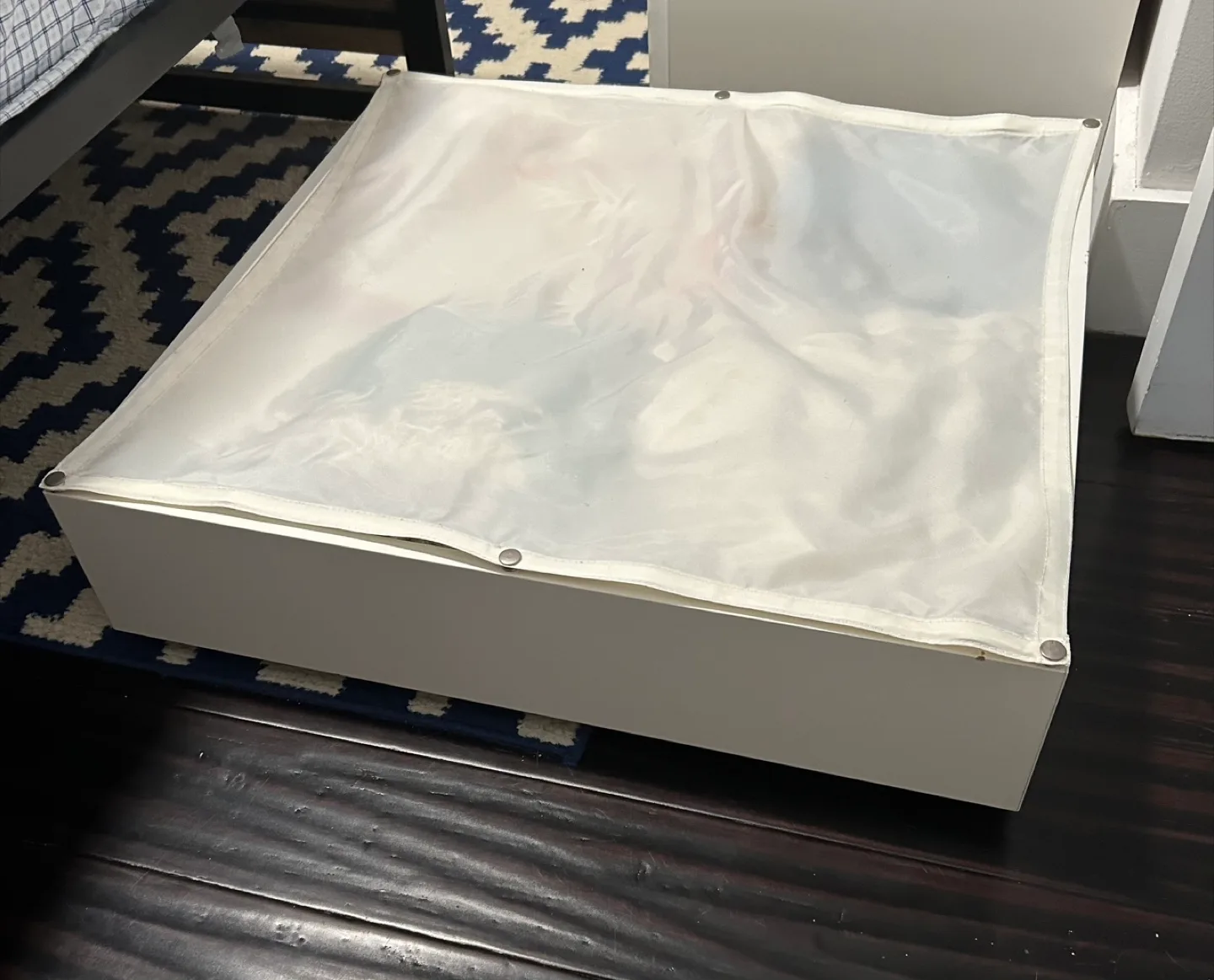 Ikea under bed rolling storage unit. thumbnail
