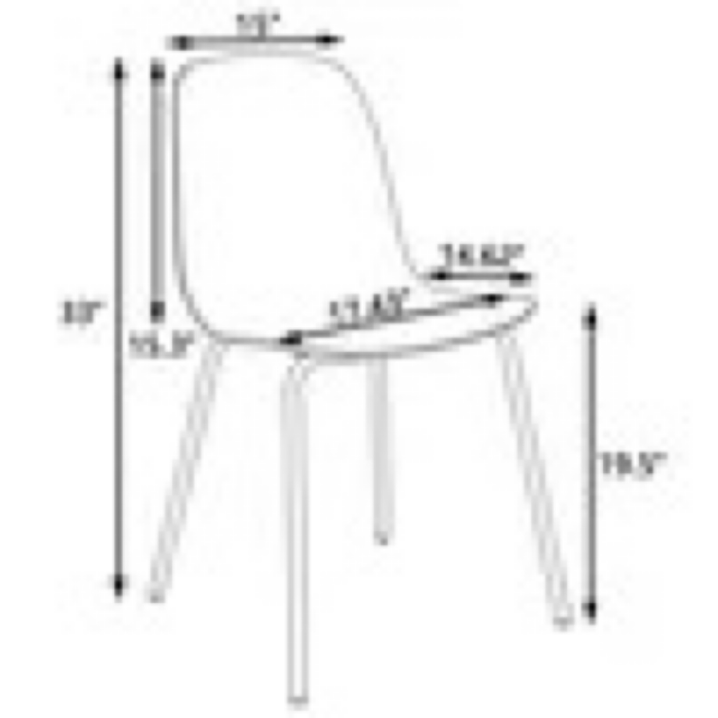 White Modern Dining Chair (Set of 4) - photo 4