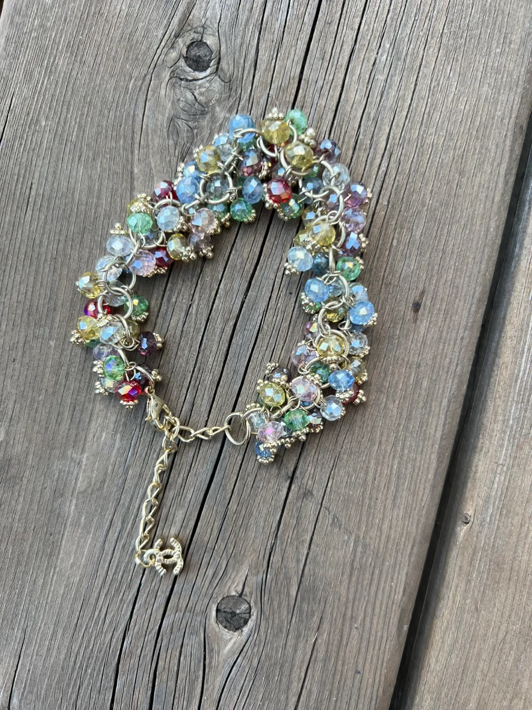 Chanel Beaded Bracelet with CC Charm thumbnail
