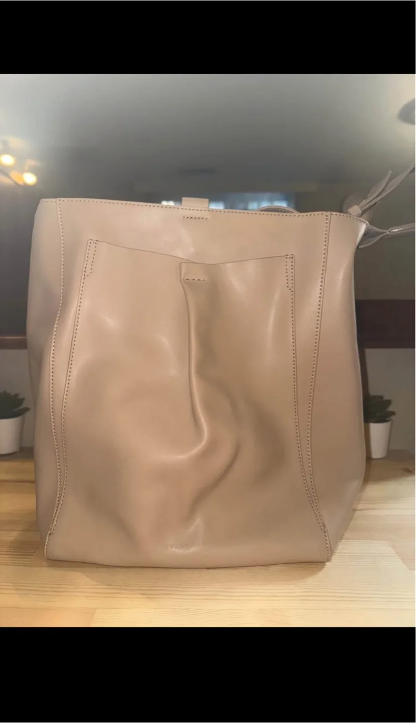 Everlane Leather Tote Bag - Beige thumbnail