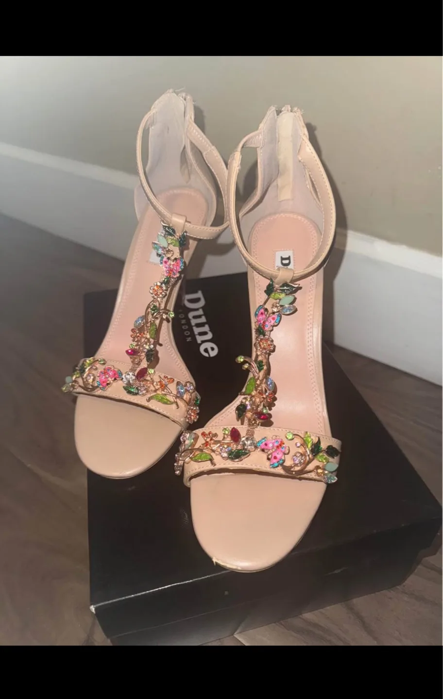 Dune London Royal Garden T Bar Sandal - Size 8 thumbnail