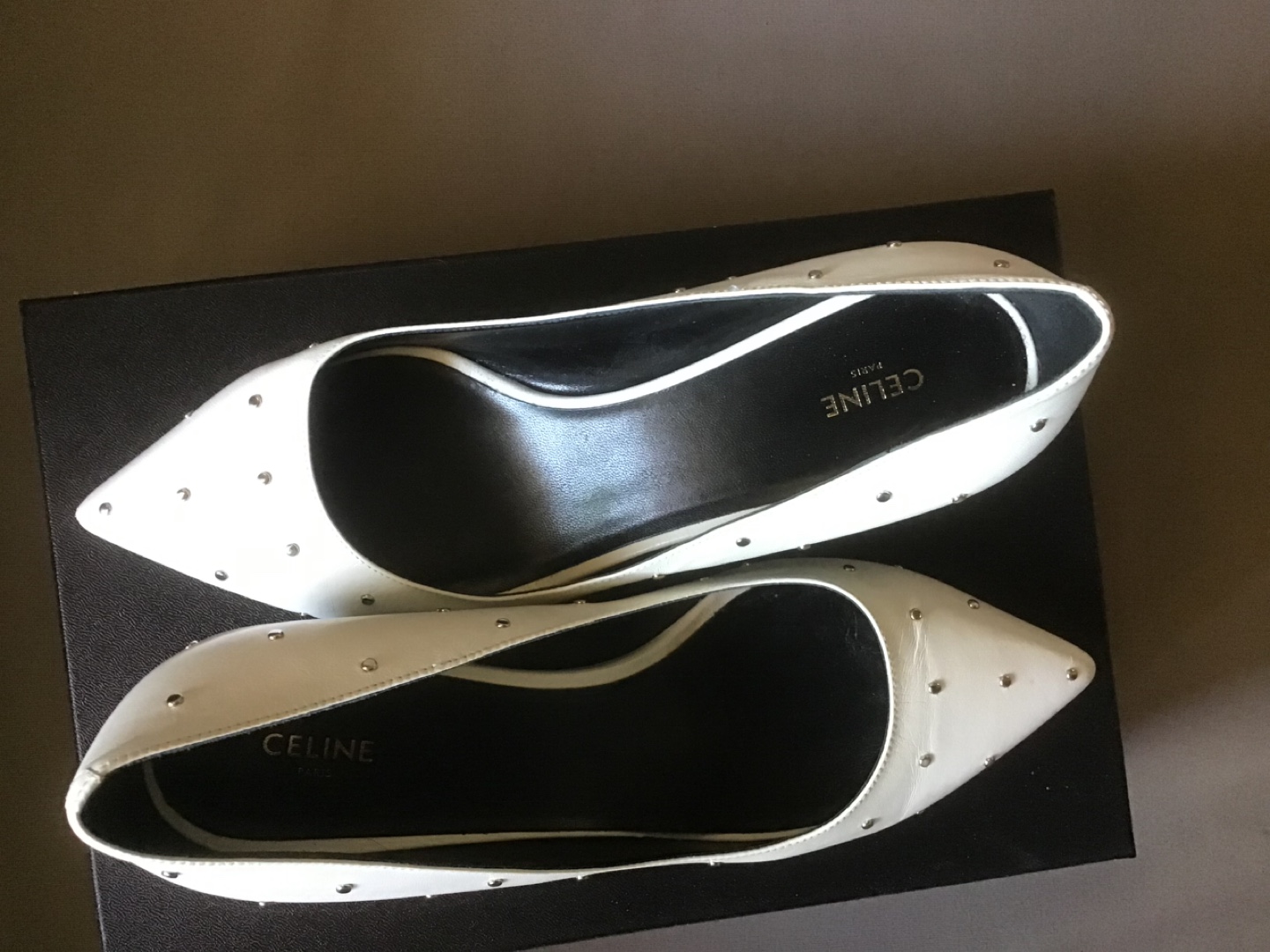 Celine White Studded Pumps - photo 3