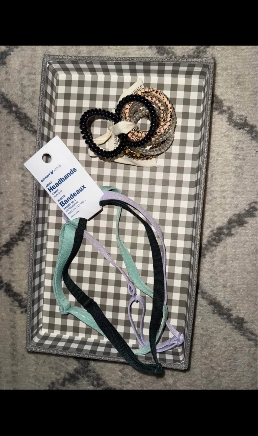 Active Adult Headbands - 3 Pack + Anthropologie hair ties thumbnail