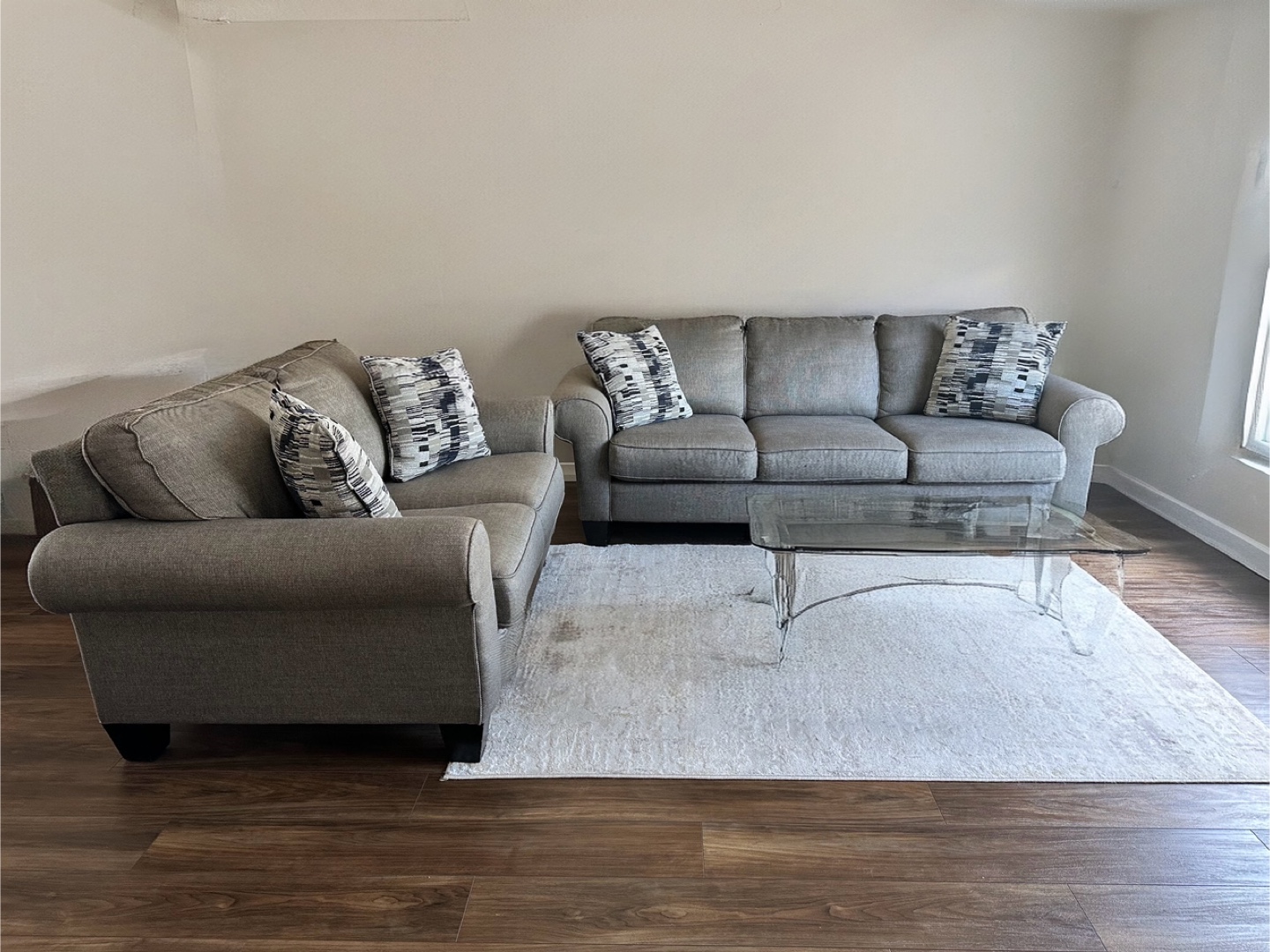 Sofa and Loveseat Set - Taupe Colour