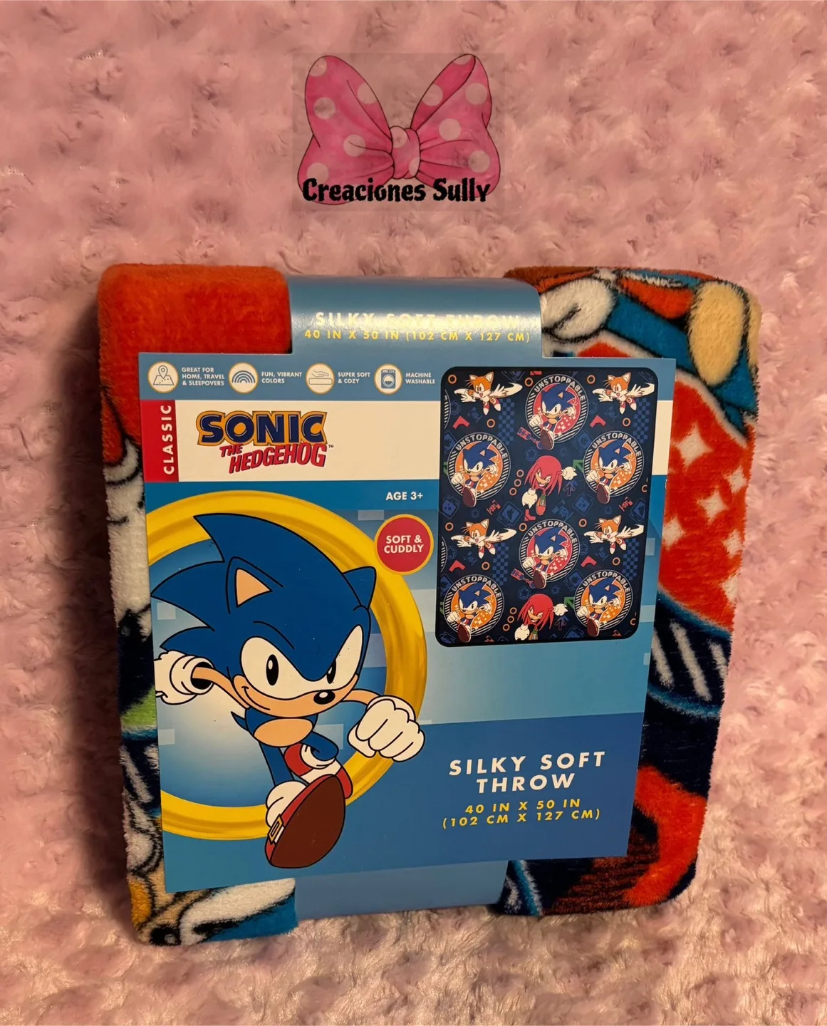Sonic the Hedgehog Silky Soft Throw Blanket - 40x50 in thumbnail