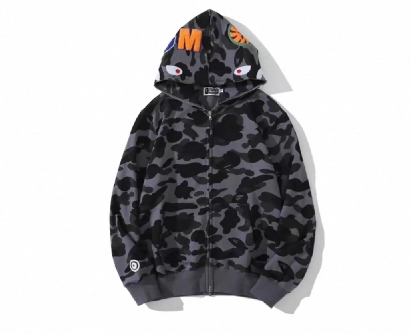 Bathing Ape (BAPE) Camo Shark Hoodie - Grey thumbnail