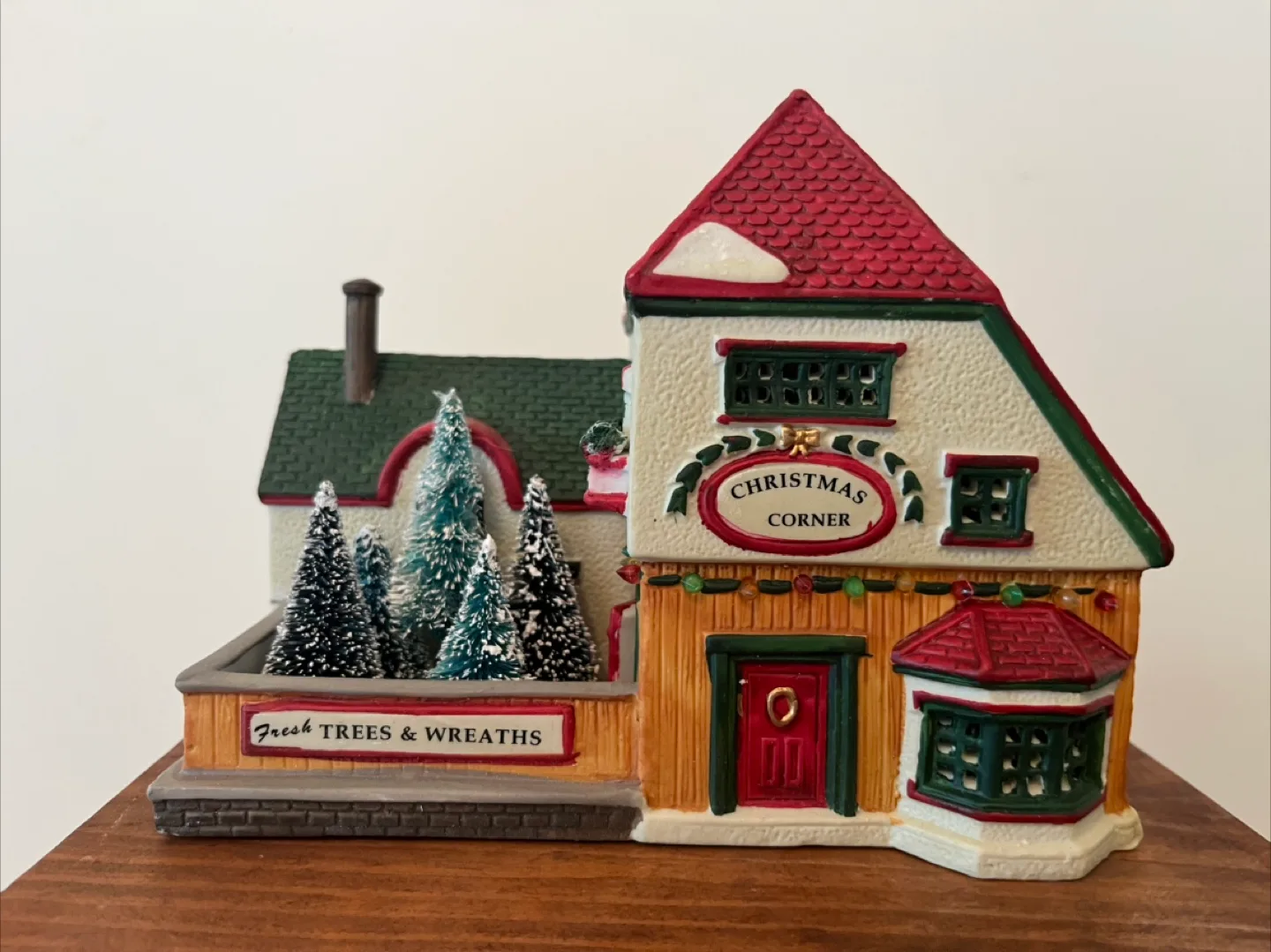 ❤️Christmas Corner House Figurine with Light Cord thumbnail