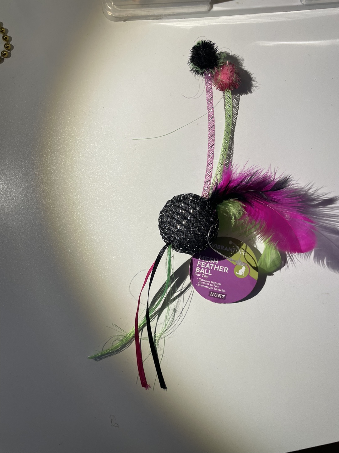 Vibrant Life Mesh Feather Ball Cat Toy 🧡 - photo 2