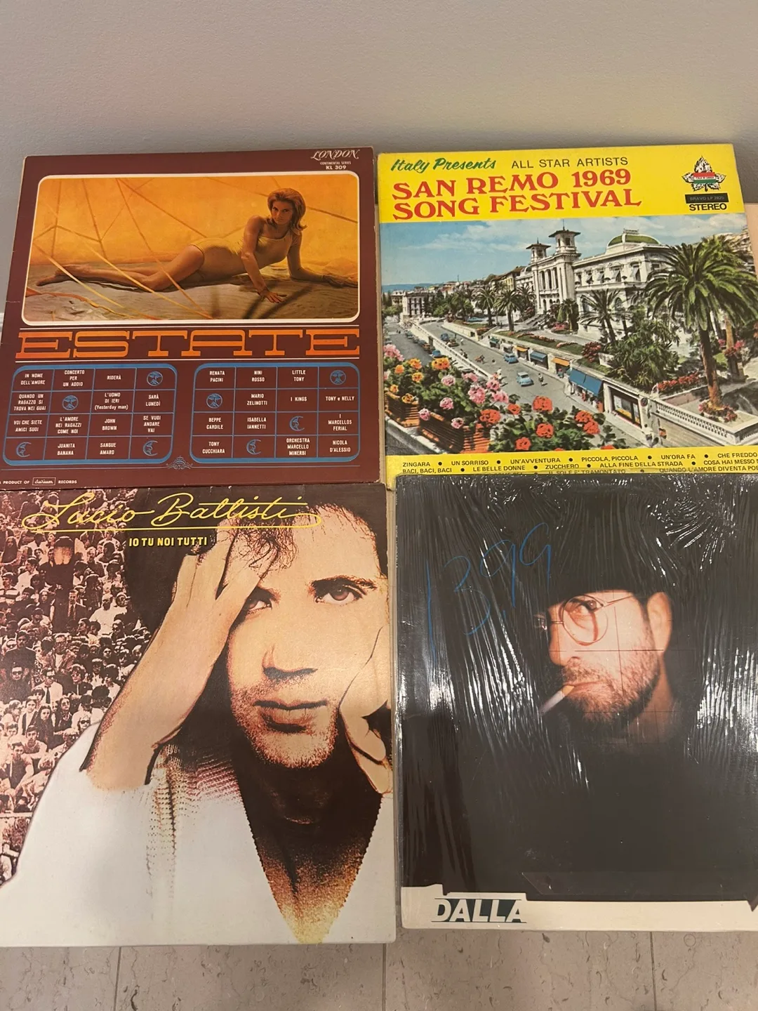 🧡Vintage Italian Vinyl Records Battisti, Estate, Dalla, San Remo thumbnail