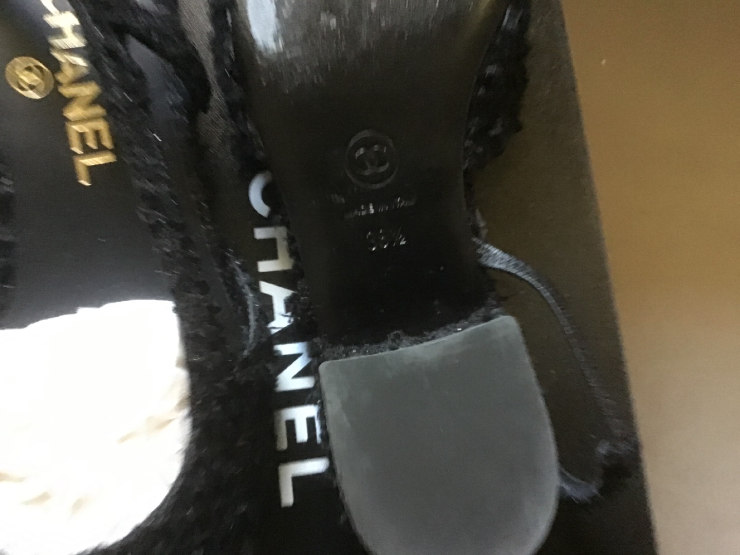 Chanel Black Slingback Shoes Size 38.5 - photo 5