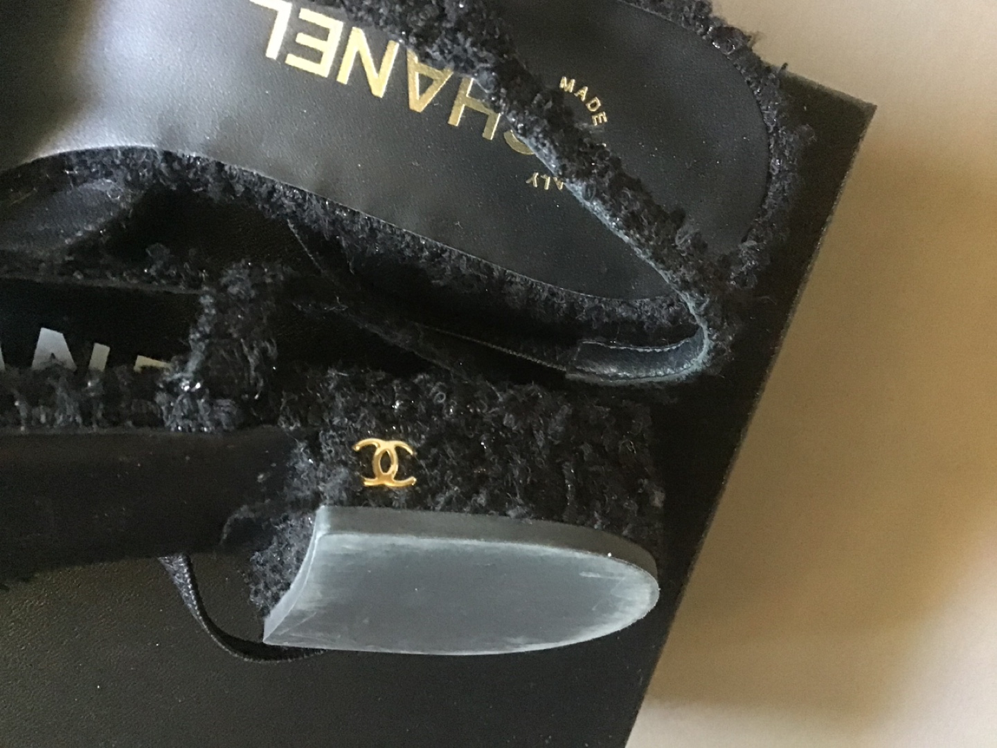 Chanel Black Slingback Shoes Size 38.5 - photo 4
