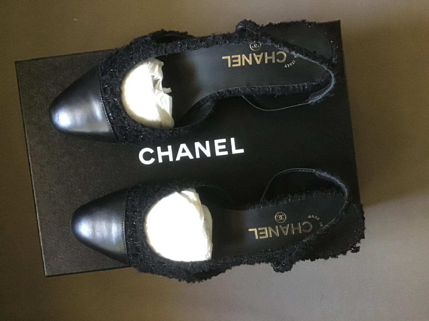 Chanel Black Slingback Shoes Size 38.5 - photo 2