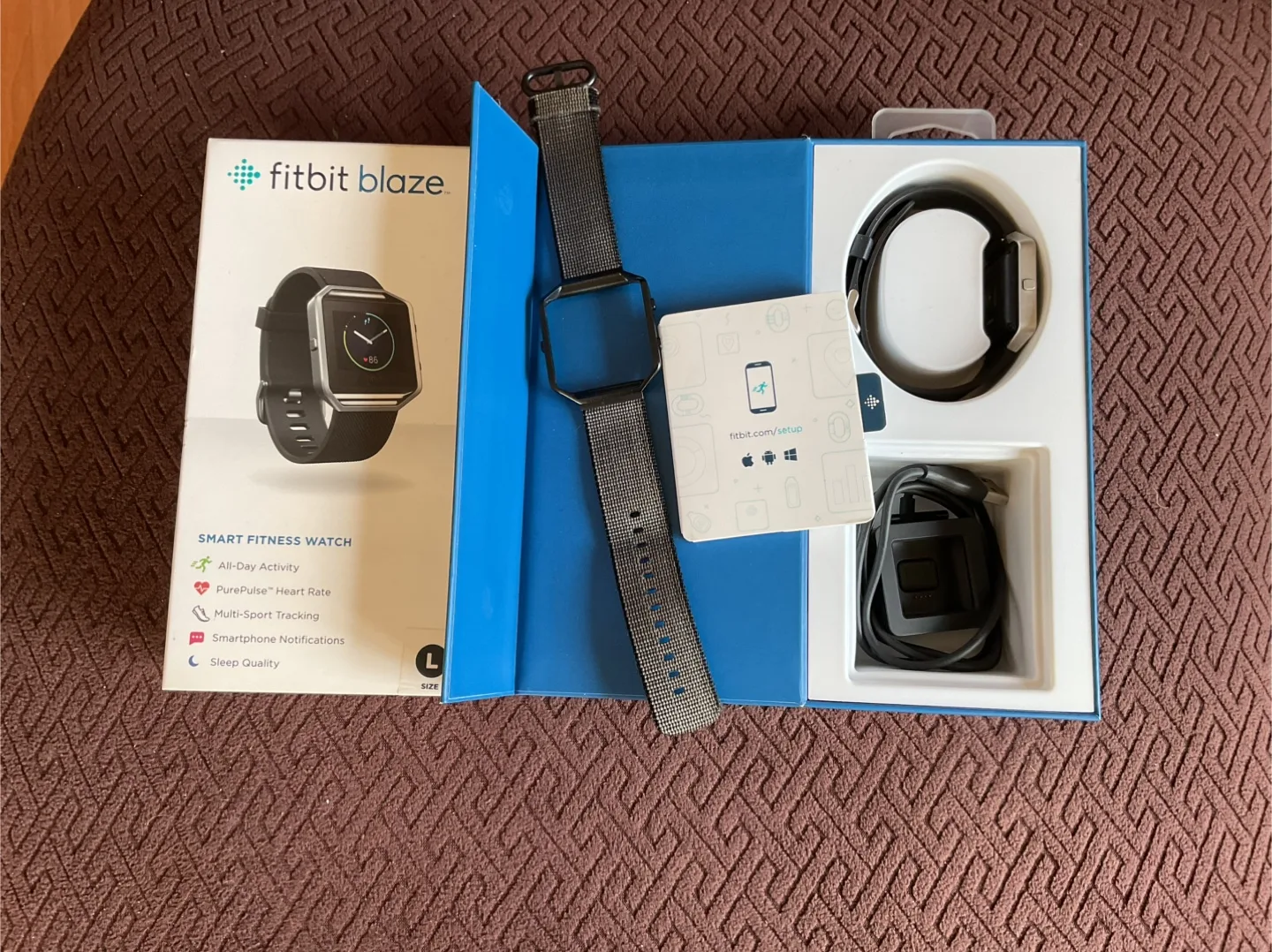 Fitbit Blaze Smart Fitness Watch - Size L thumbnail