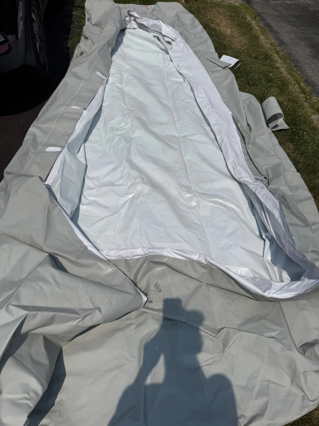 18' x 10' x 3.5' ABOVE GROUND SWIMMING POOL- LINER AND COVER thumbnail