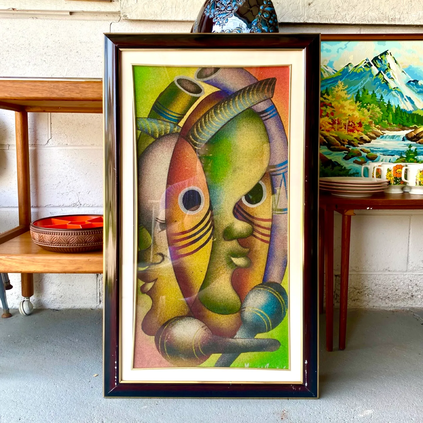 Framed Cubist-Style Original Art thumbnail