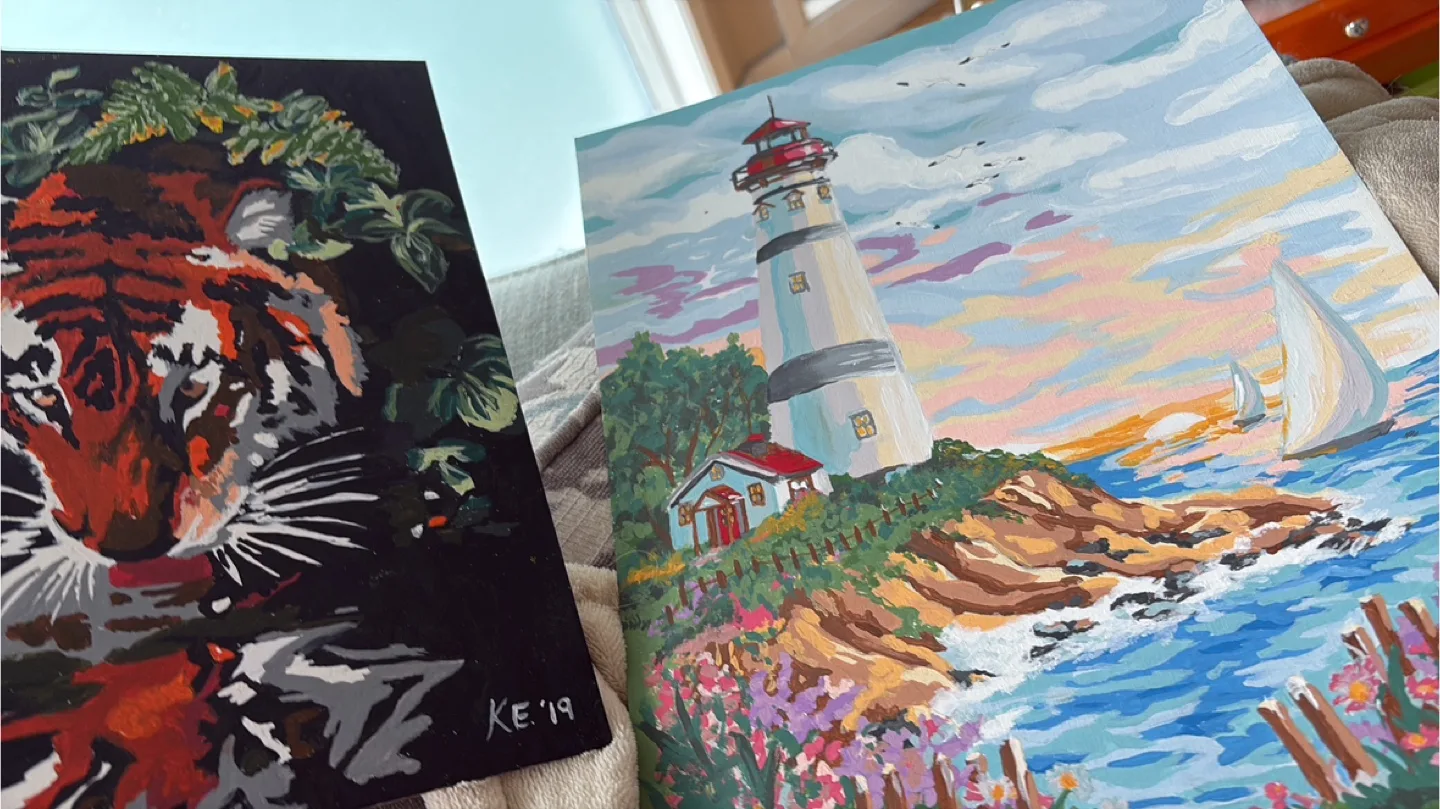 Two Paint-by-Number Canvases thumbnail