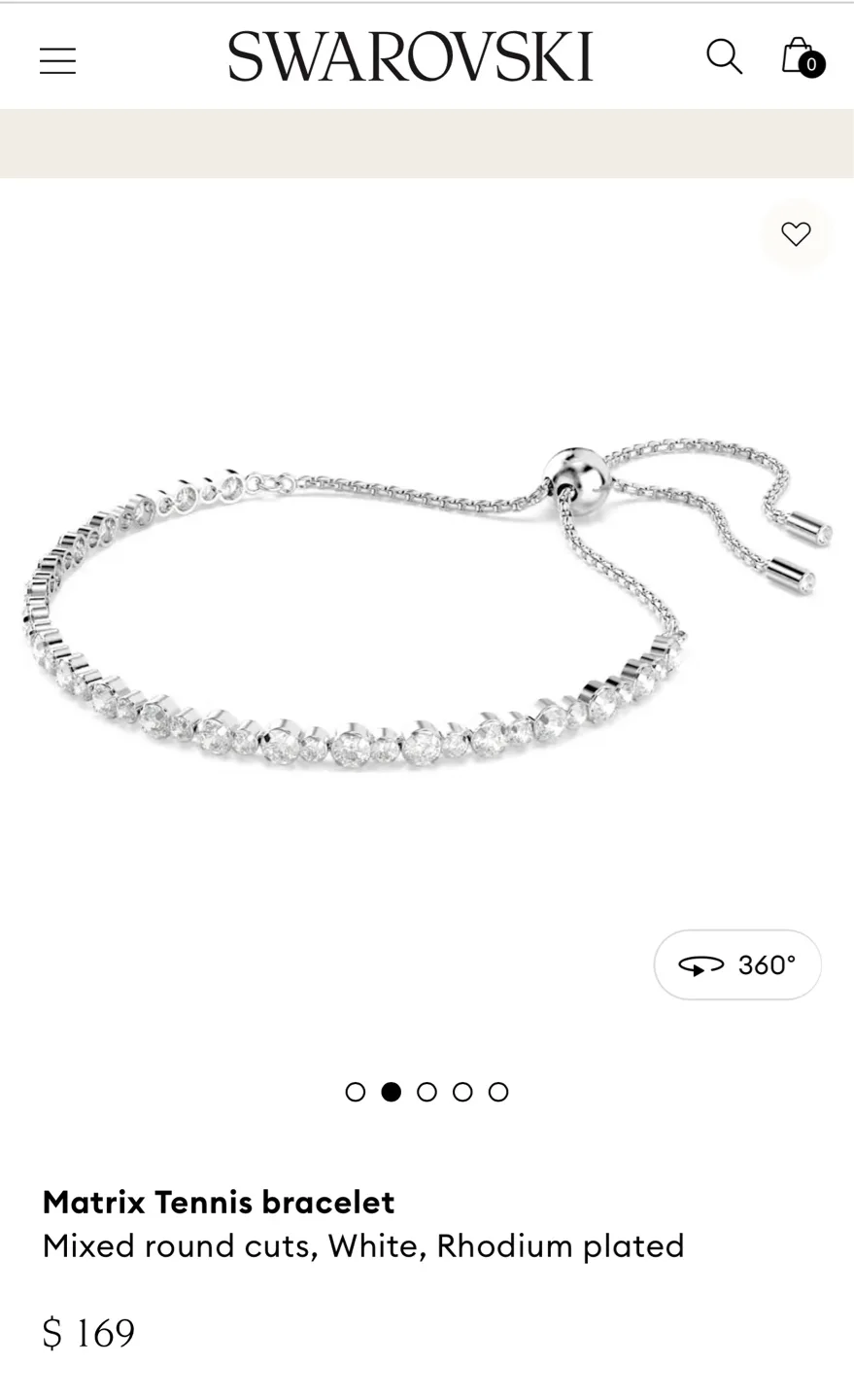 Swarovski Matrix Tennis Bracelet - Rhodium Plated thumbnail