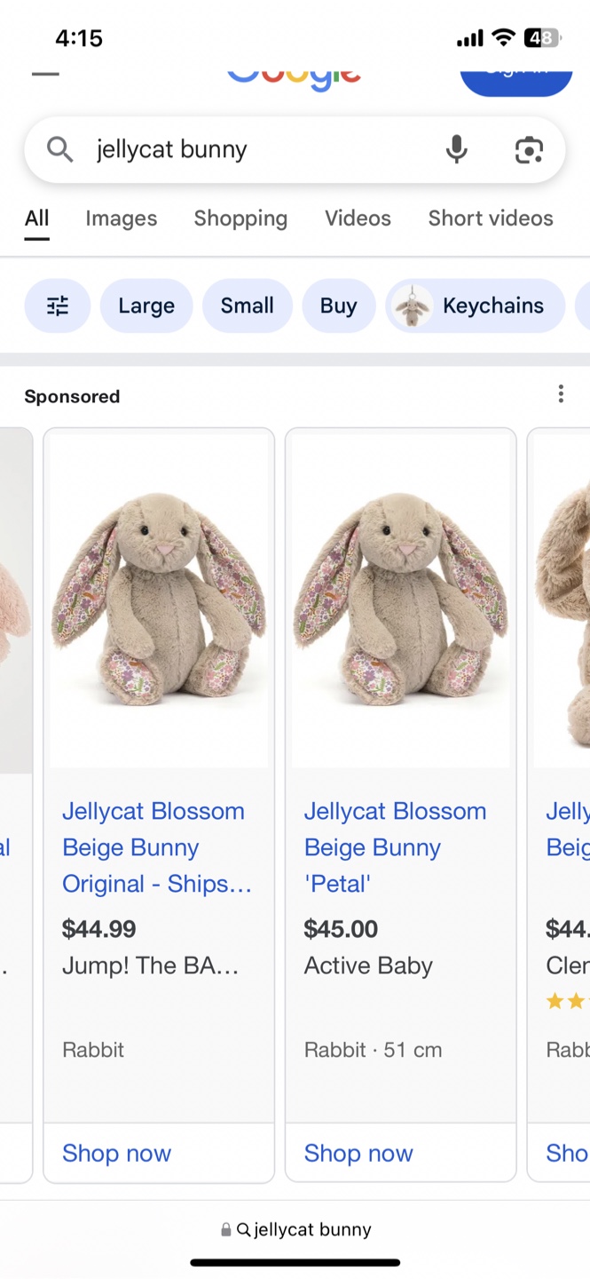 Jellycat Blossom Bunny Stuffed Animal - photo 4