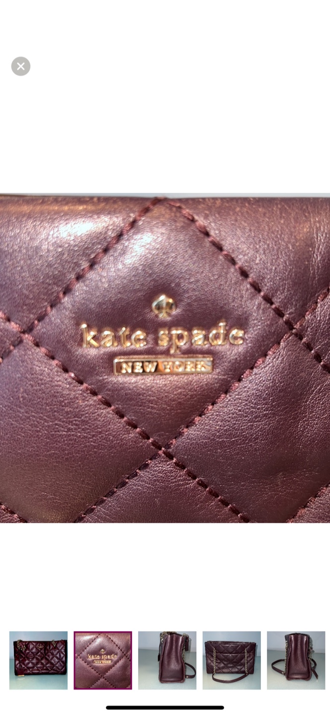 Kate Spade Burgundy Quilted Leather Shoulder Bag - photo 2