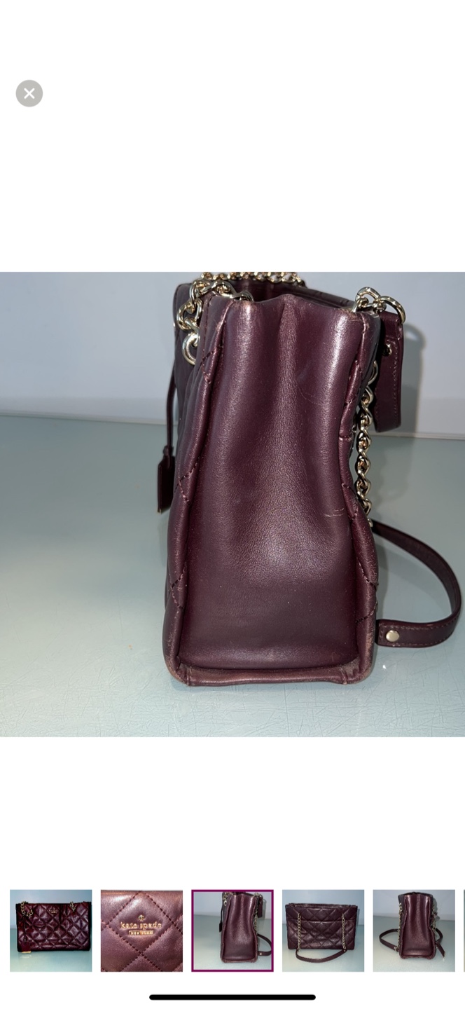 Kate Spade Burgundy Quilted Leather Shoulder Bag - photo 3