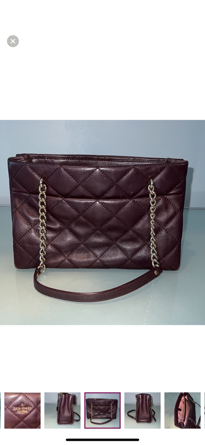 Kate Spade Burgundy Quilted Leather Shoulder Bag - photo 4
