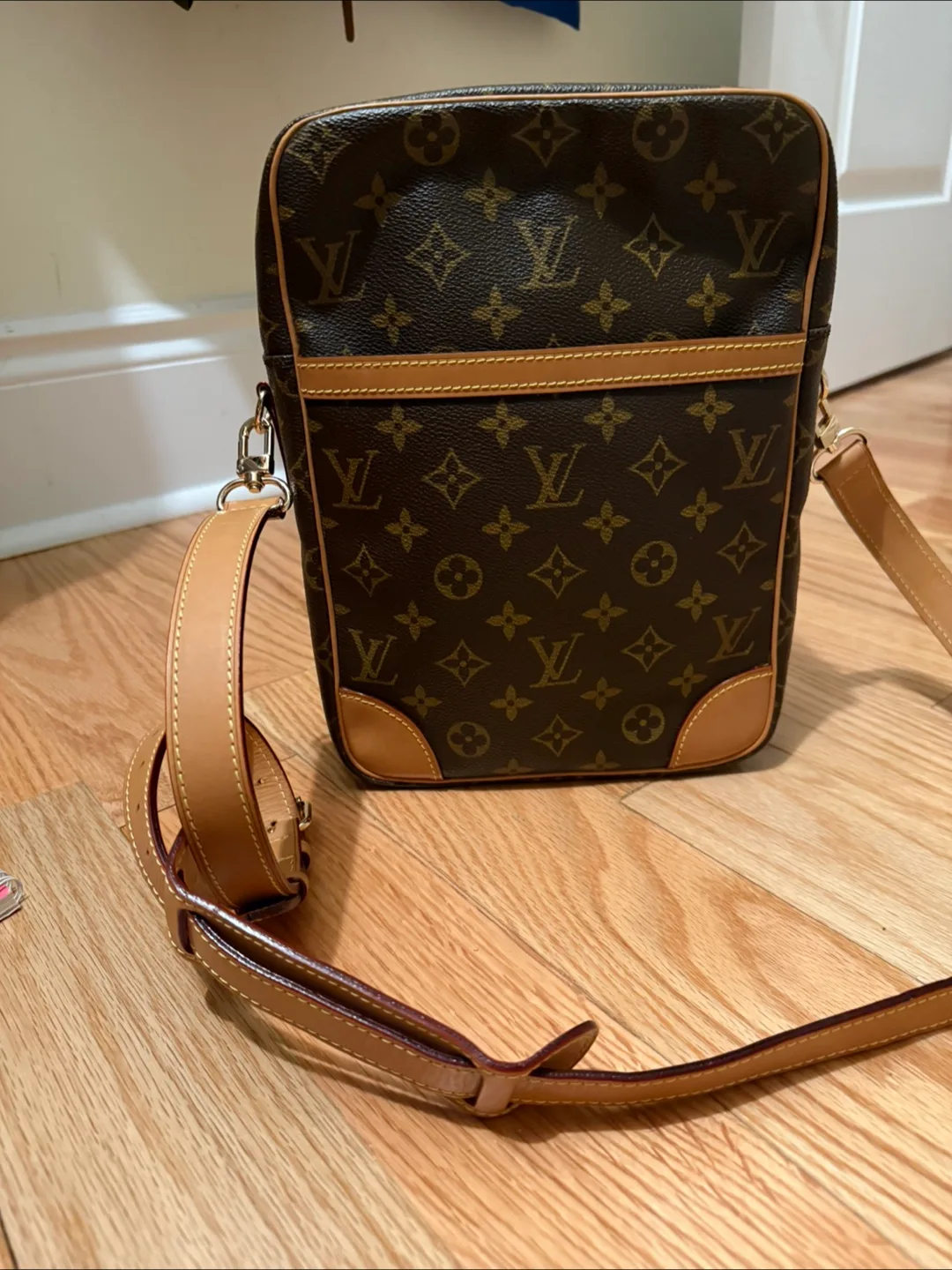 Authentic  Louis Vuitton Monogram Canvas Danube Shoulder Bag thumbnail