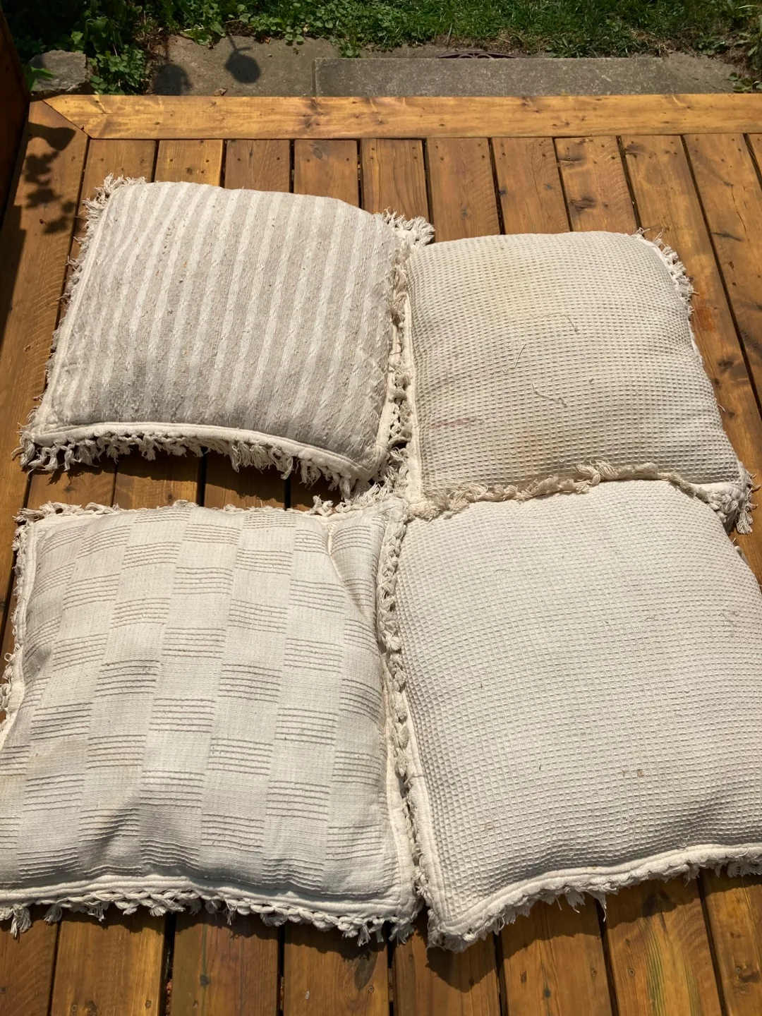 Four Oversized 100% Cotton Throw Pillows thumbnail
