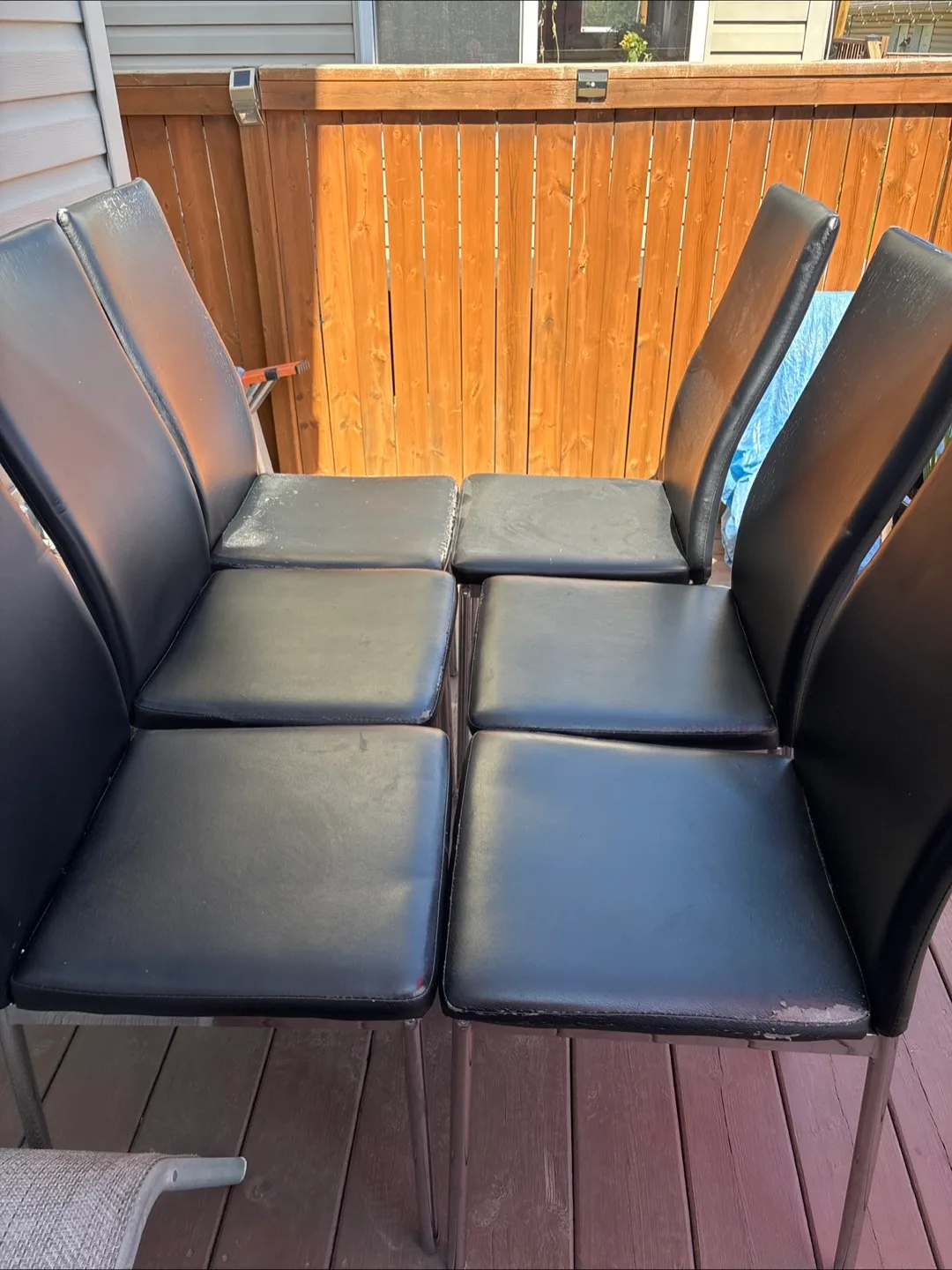 Set of 6 Black Dining Chairs thumbnail