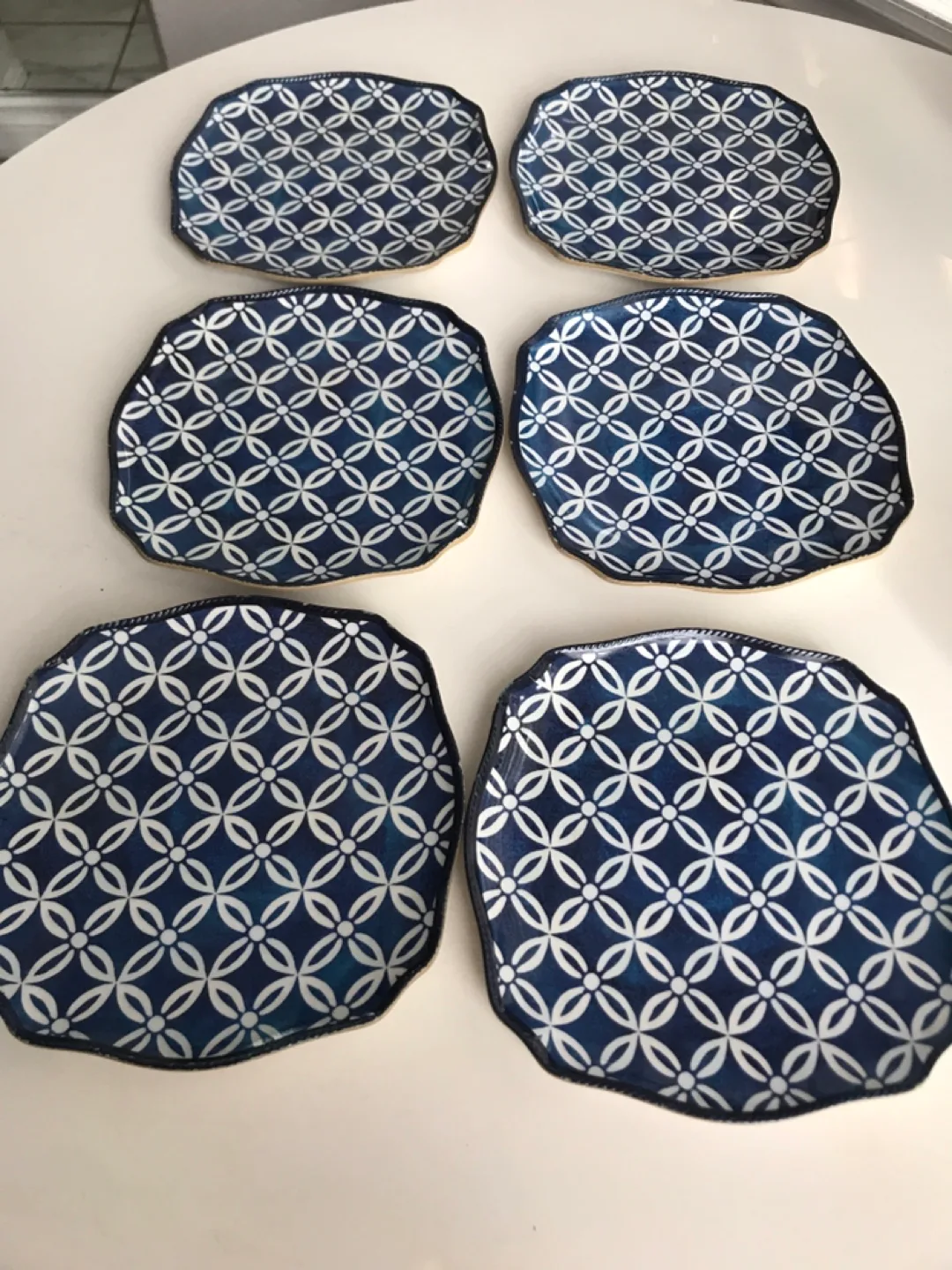 🧡Set of 6 Decorative Blue & White Plates thumbnail