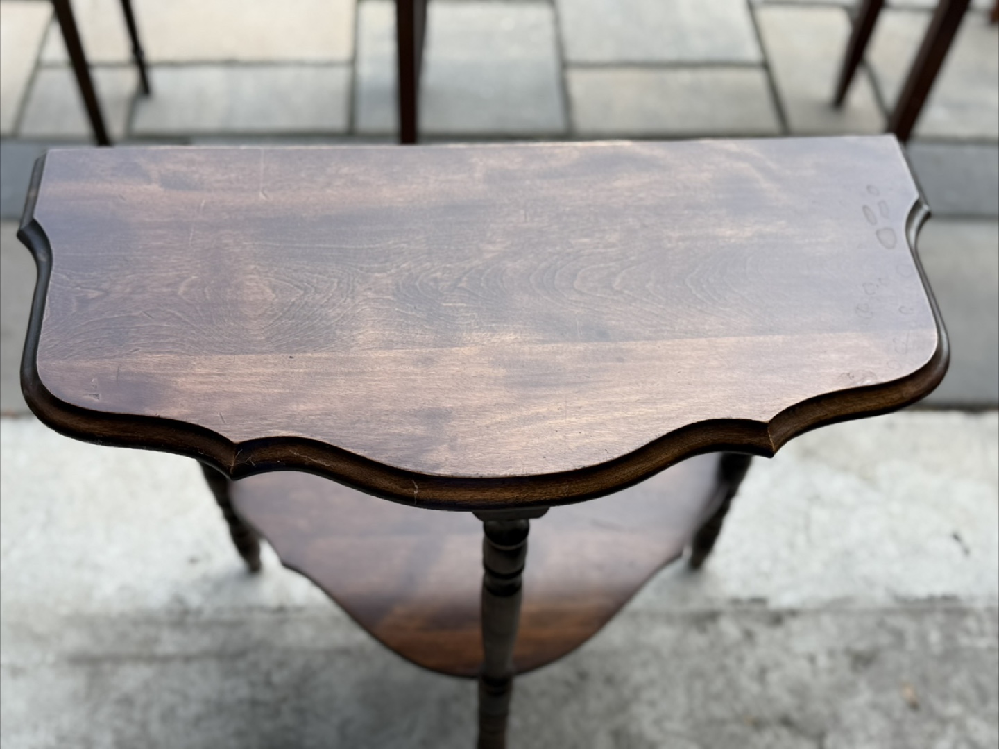 Vintage Dark Wood Side Table - photo 2