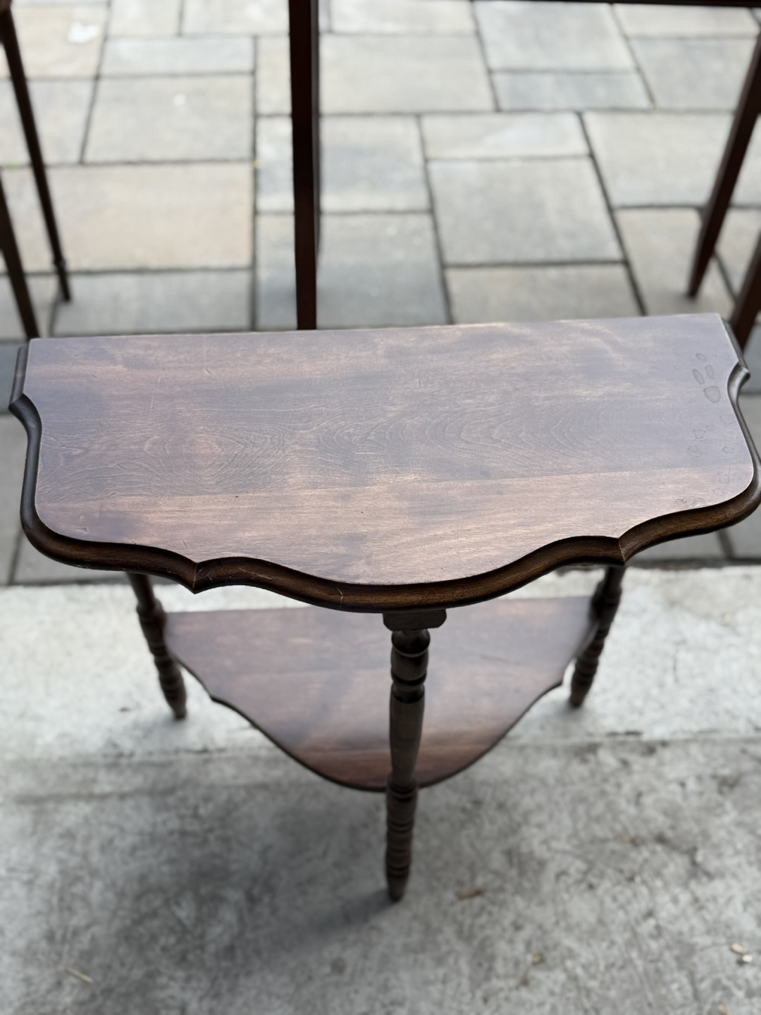 Vintage Dark Wood Side Table