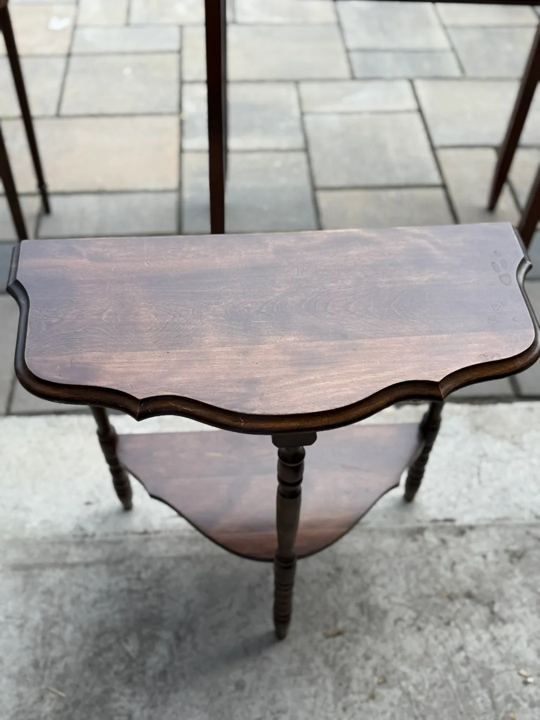 Vintage Dark Wood Side Table thumbnail