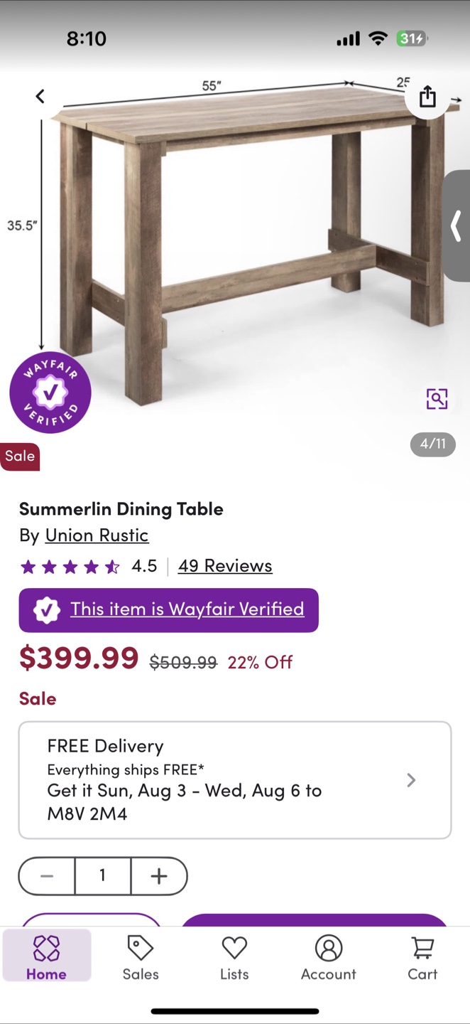 Bar height  Dining Table - photo 2