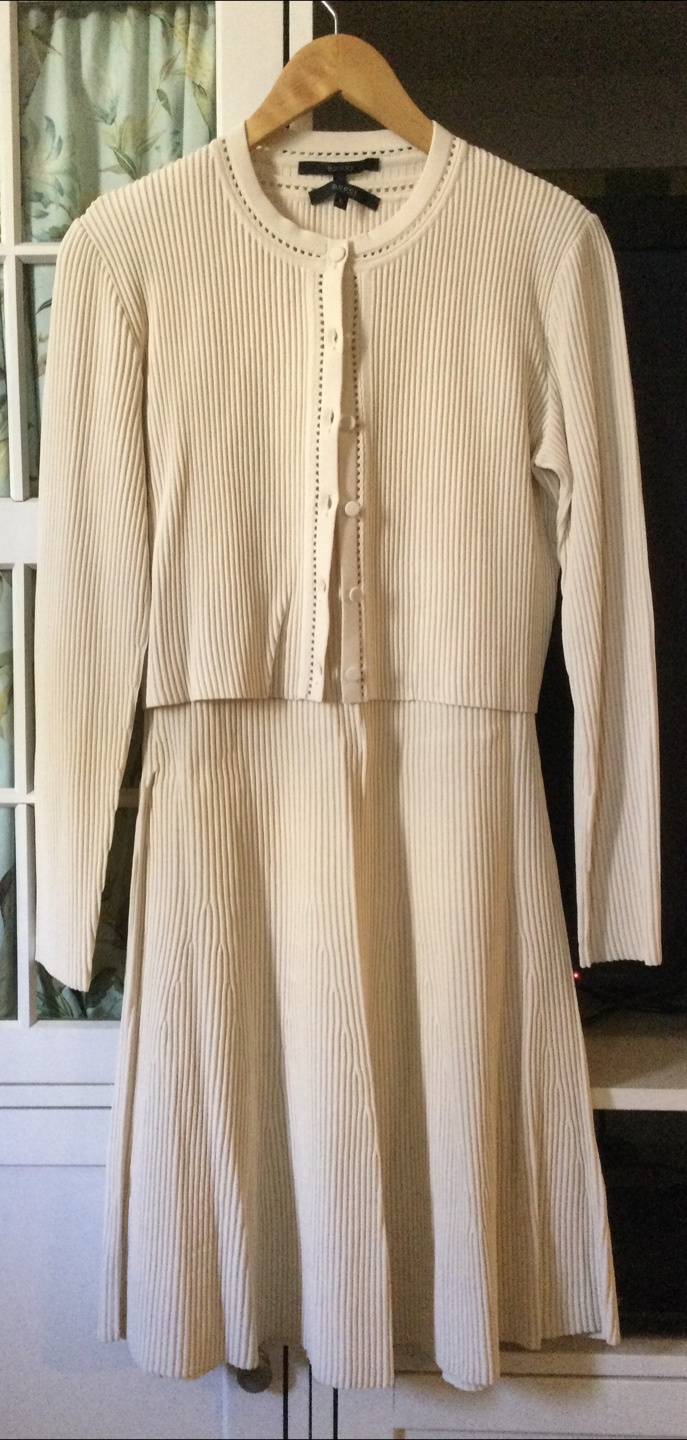 Gucci Cream Ribbed Knit Dress & Cardigan Set - photo 2