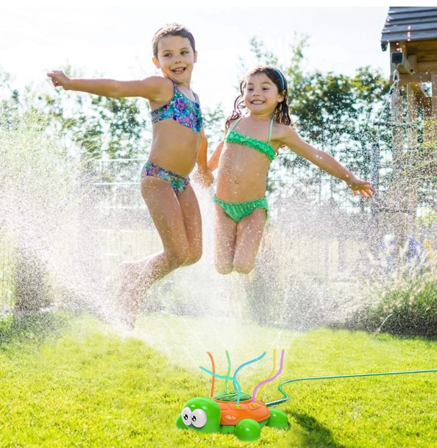 🧡 Brand New Kiztoys Turtle Water Sprinkler for Kids image indicator(5)