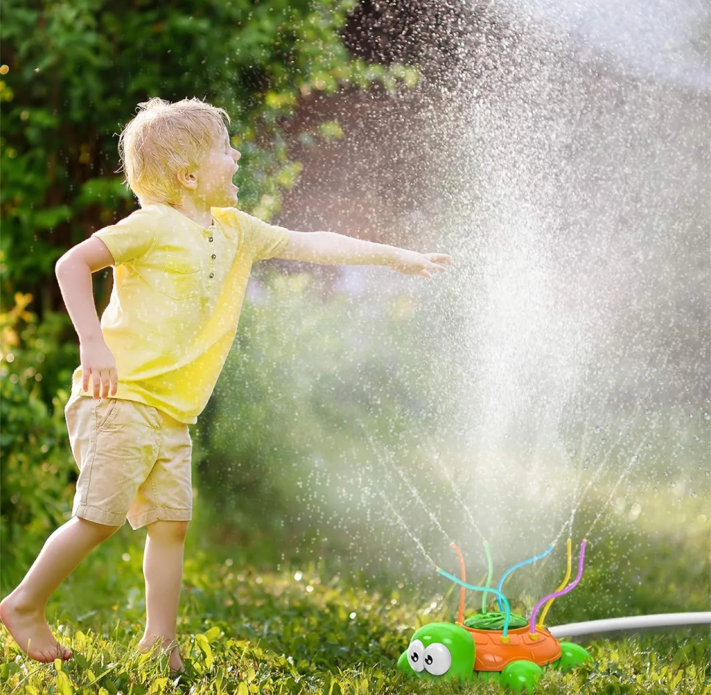 🧡 Brand New Kiztoys Turtle Water Sprinkler for Kids image indicator(6)