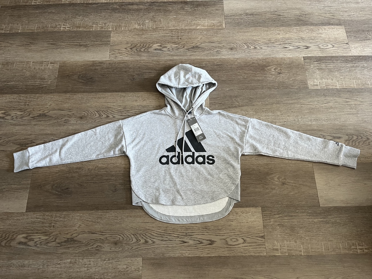 Adidas W Cropped Hoodie Grey XS