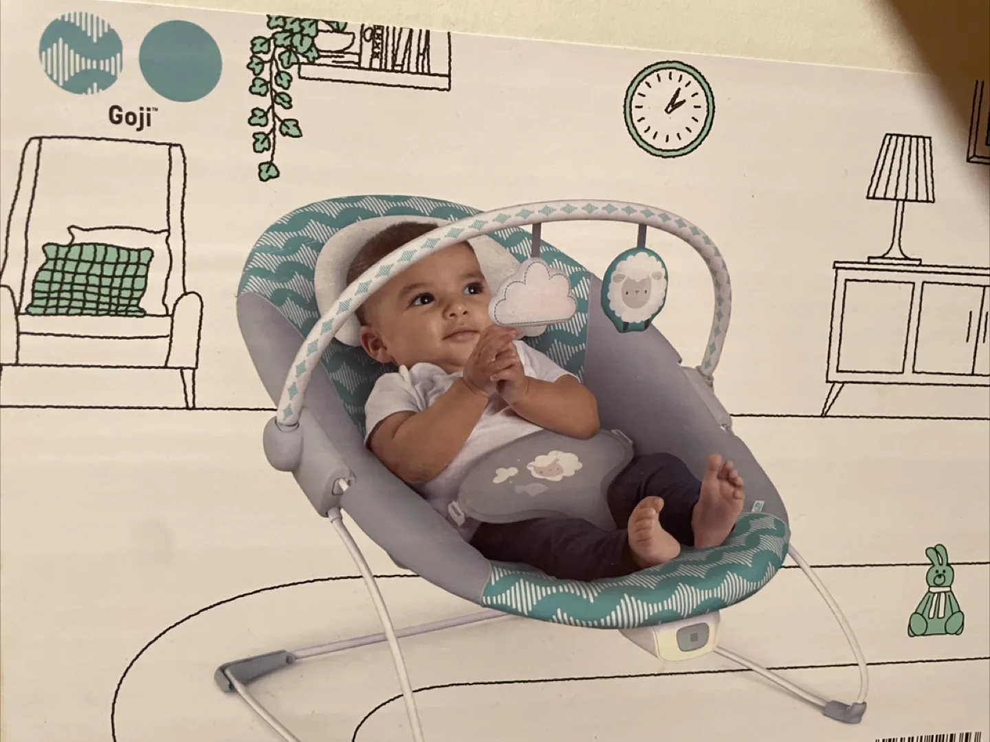 Ingenuity Bouncy Bounce Vibrating Delux Bouncer (0-6M) thumbnail