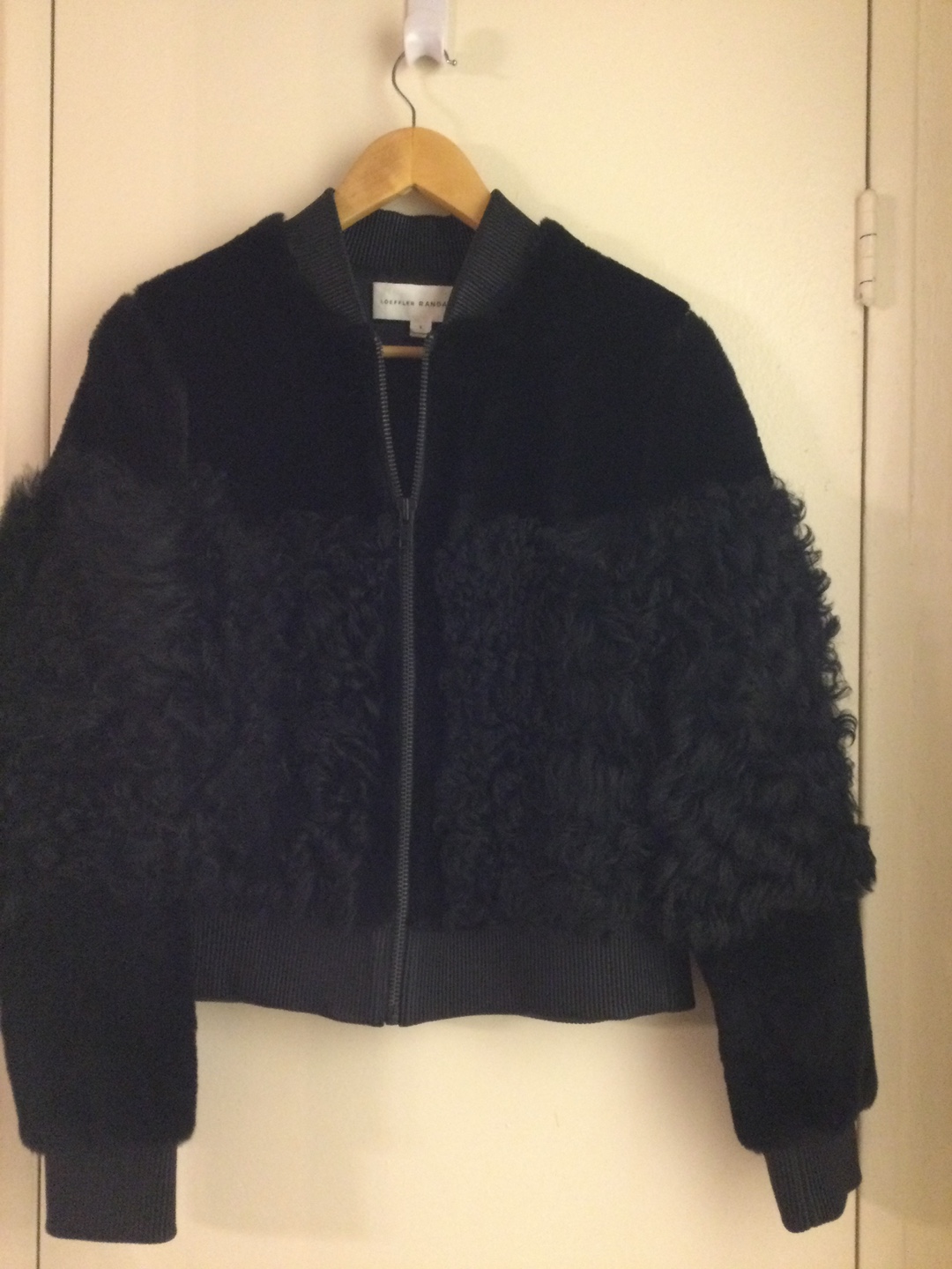 Loeffler Randall Black Bomber Jacket - Size S