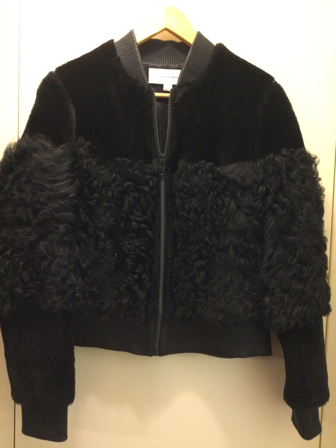 Loeffler Randall Black Bomber Jacket - Size S - photo 4