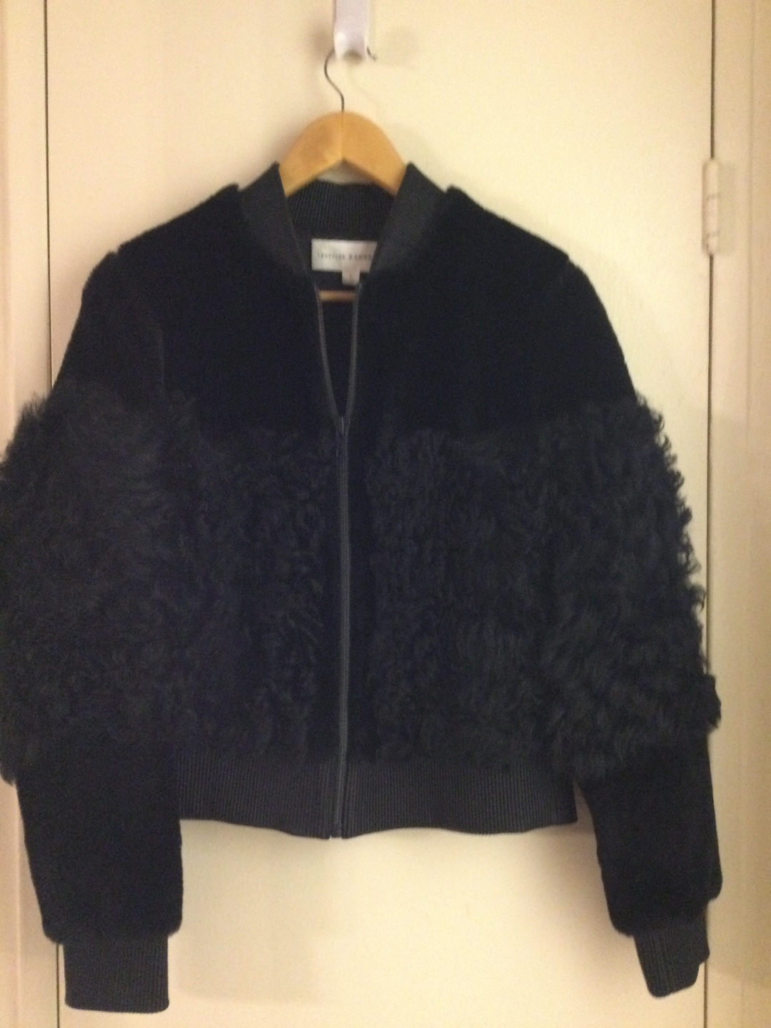 Loeffler Randall Black Bomber Jacket - Size S - photo 2