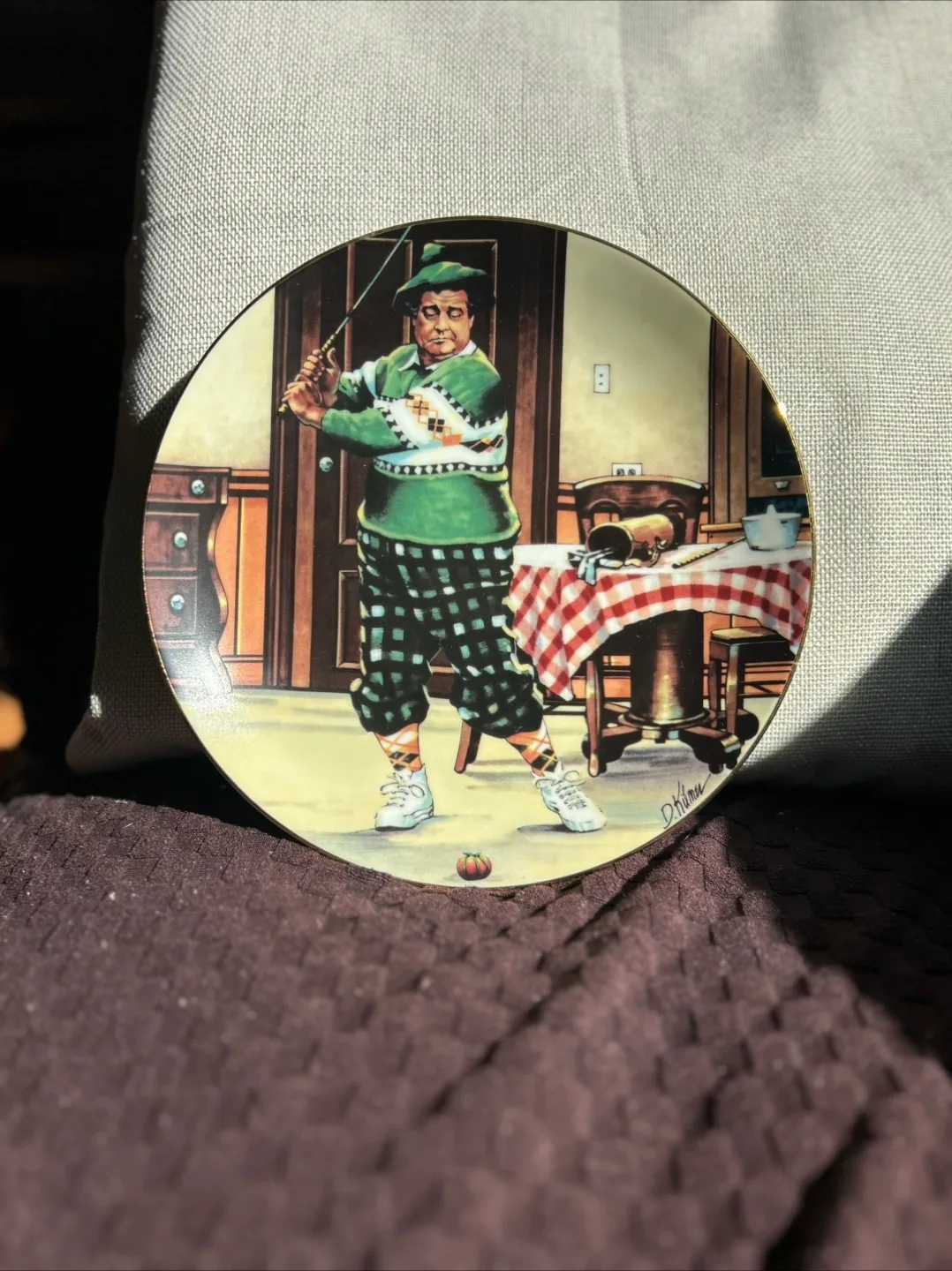 The Golfer Honeymooners Plate thumbnail