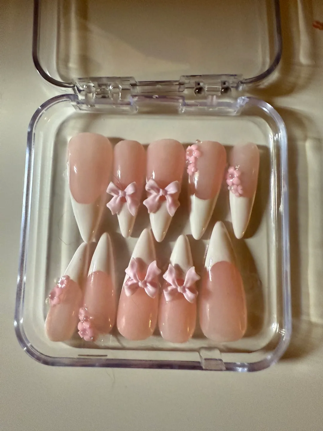 Press-on Nails - Pink Bows image indicator(2)