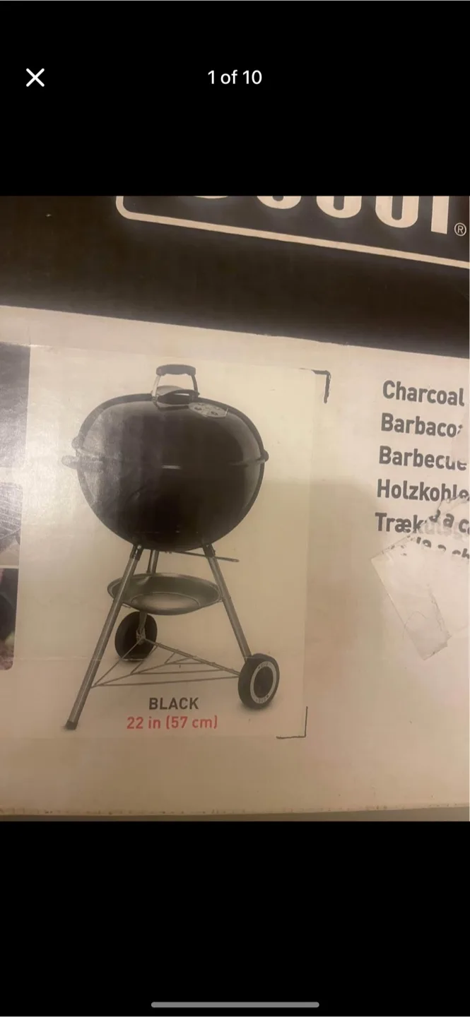 Weber Original Kettle Charcoal Grill 22 inch - Black thumbnail