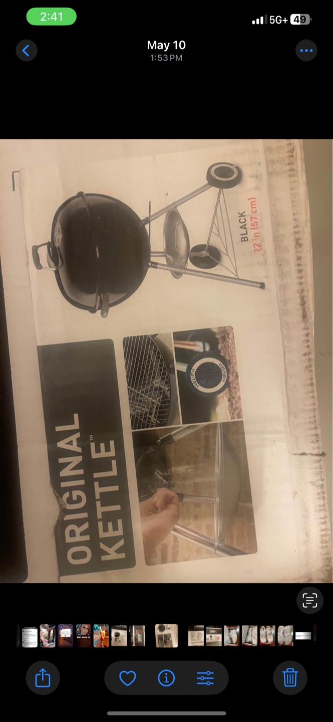 Weber Original Kettle Charcoal Grill 22 inch - Black - photo 3