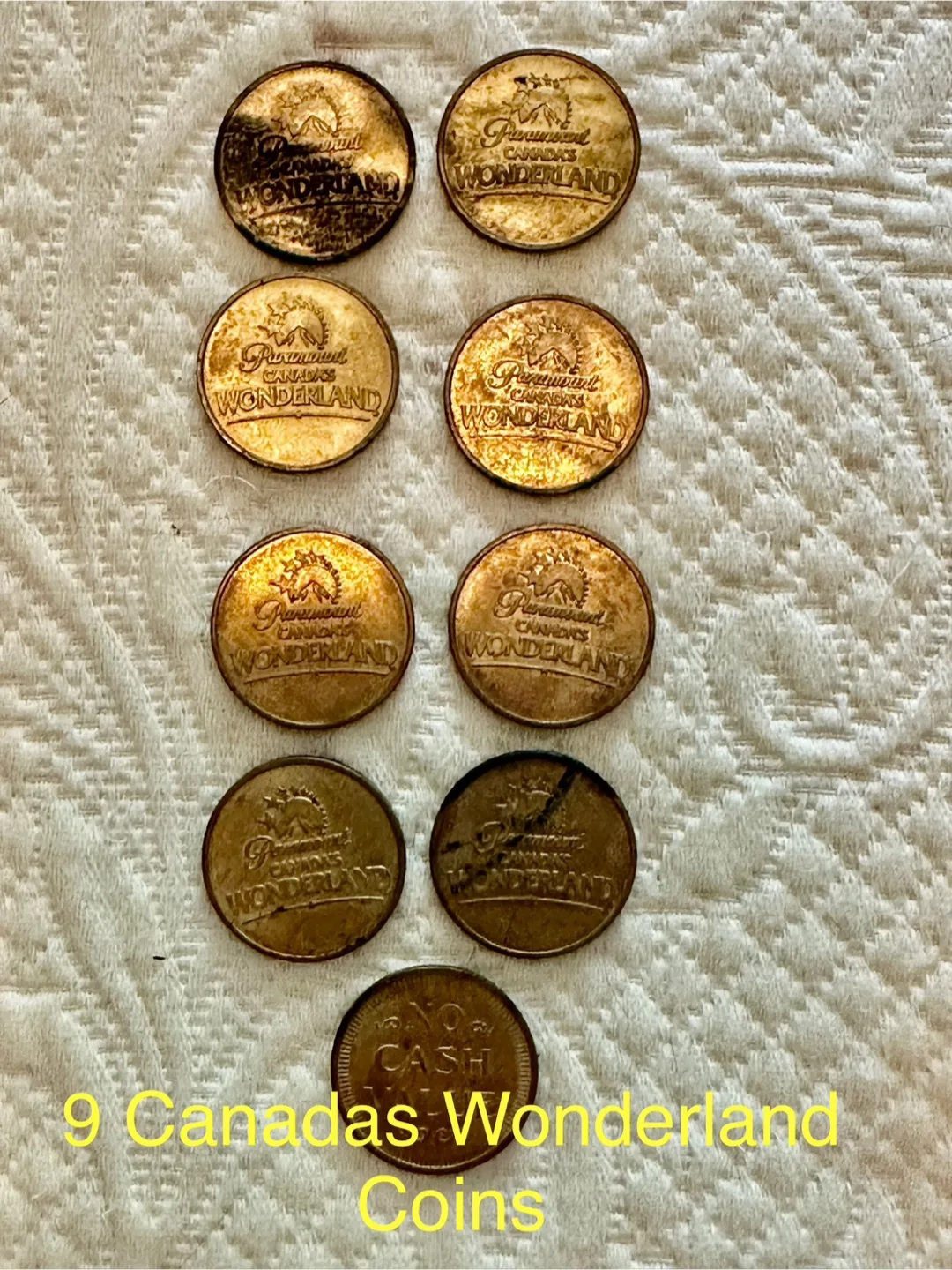 🧡Canada's Wonderland Coins - Set of 9🧡 thumbnail