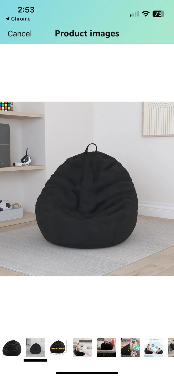 Bean Bag - Black (with inserts) image indicator(2)