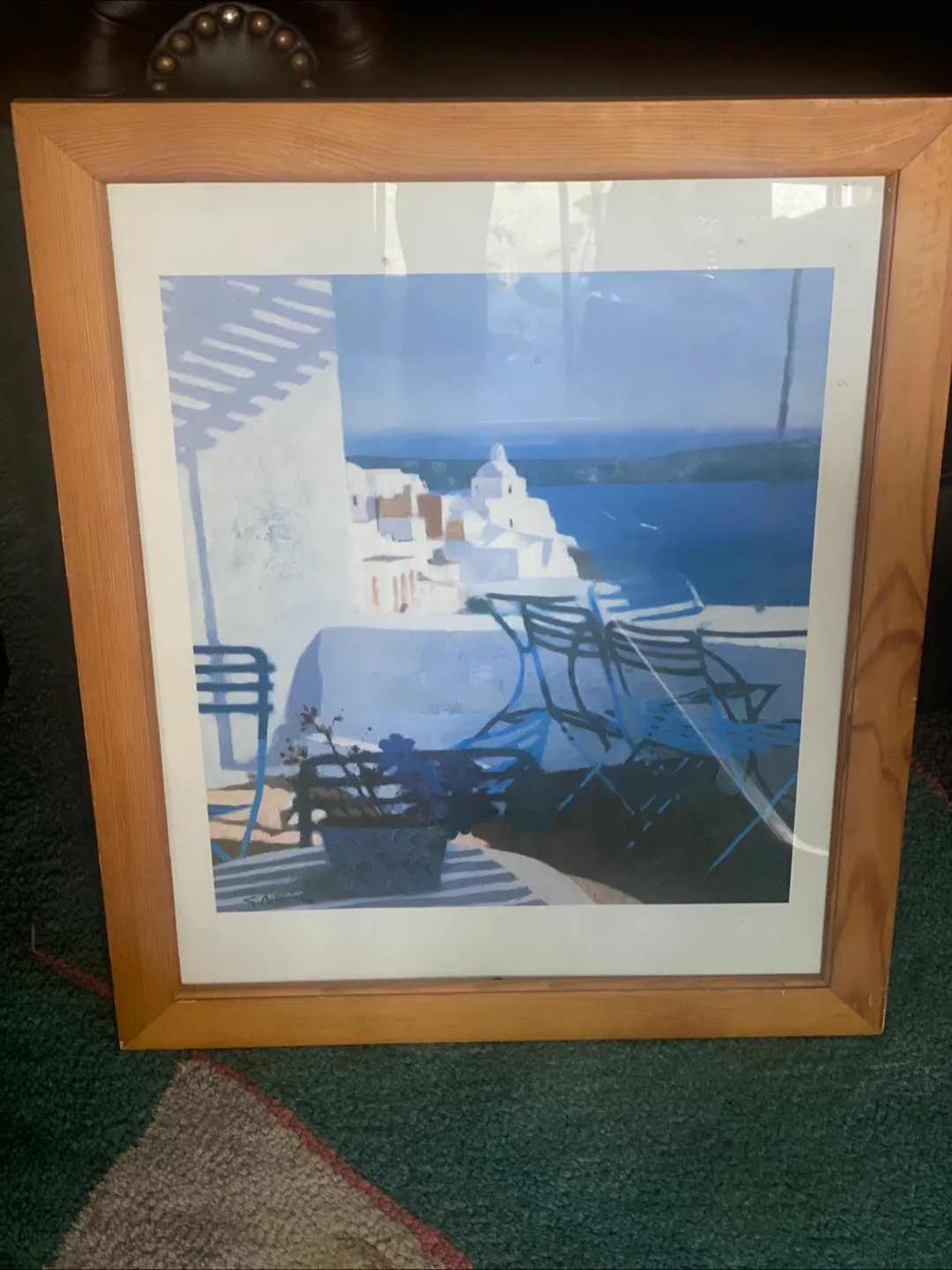 Framed Santorini Art Print thumbnail